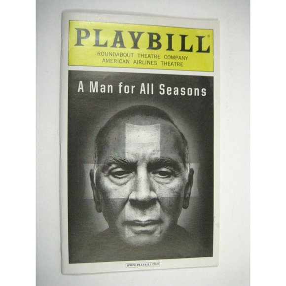 A Man for All Seasons Playbill 2008 Roundabout Theatre Company Frank Langella - Picture 1 of 9